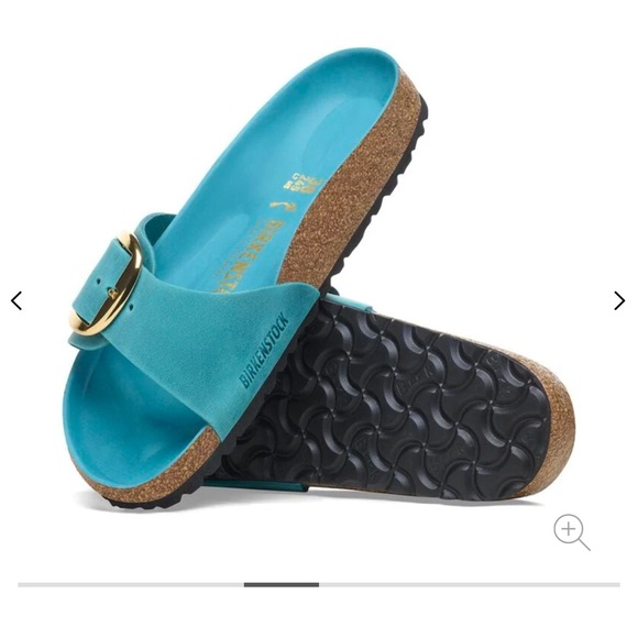 Madrid big buckle birkenstock sandals in biscay bay - Picture 9 of 10